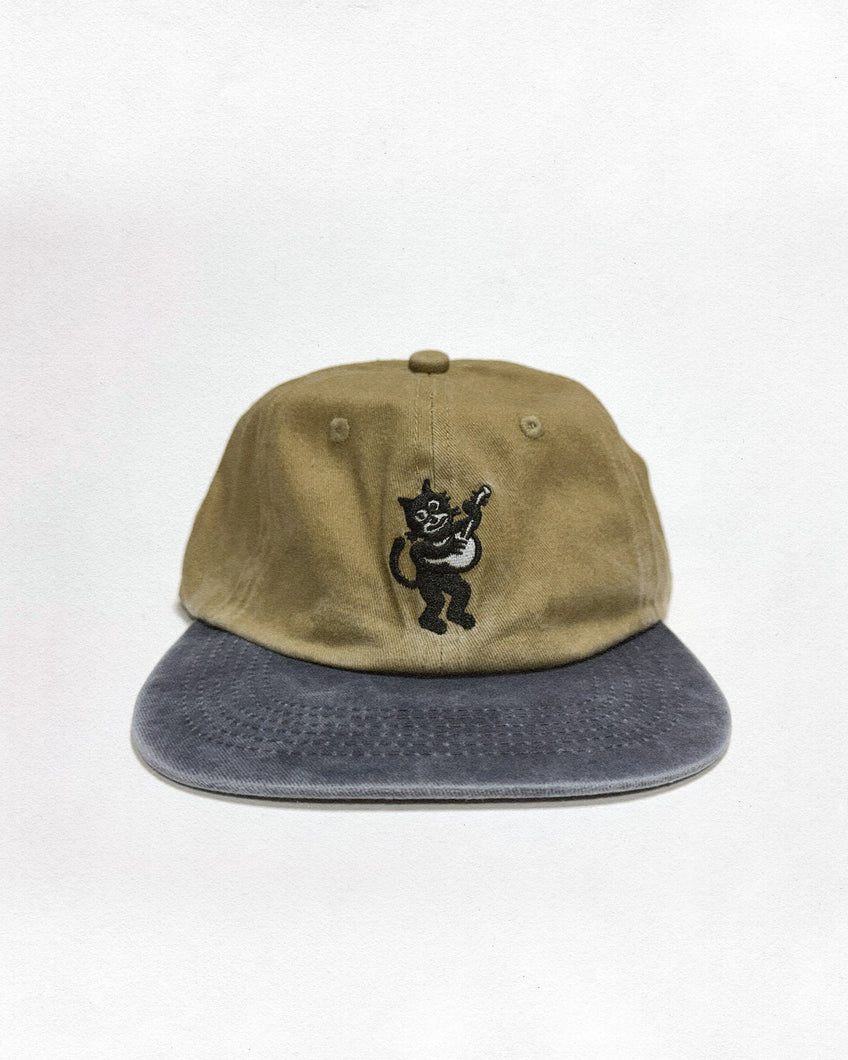 Banjo Cat Hat (Two Tone Khaki / Blue)