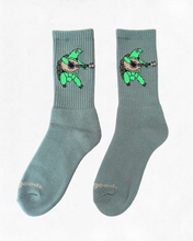 Load image into Gallery viewer, Lute Turtle Sock (Grey-Green)