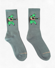 Load image into Gallery viewer, Lute Turtle Sock (Grey-Green)