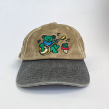 Load image into Gallery viewer, Banjo Bear Hat Washed Two-Tone (Khaki/Pepper)