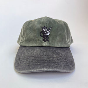 Banjo Cat Hat Washed Two-Tone (Forest Green/Pepper)