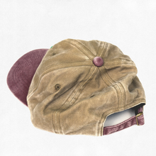 Load image into Gallery viewer, Mandolin Reaper Rose Hat (Khaki/Burgundy Two-Tone)